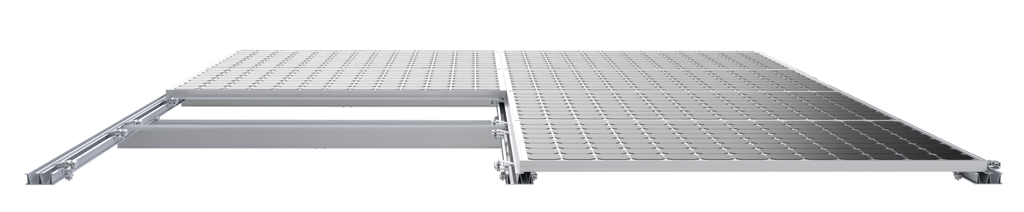 Solar PV-Doppel-Carport aus Alu - Bausatz zur Selbstmontage