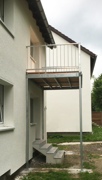 Anbaubalkon Stahl mit dem allespreiswert-System